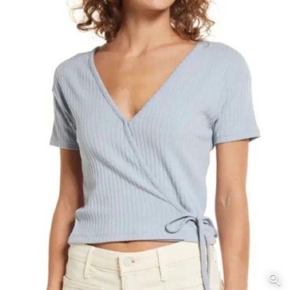 Madewell Wrap Crop Top - Picture 1 of 3
